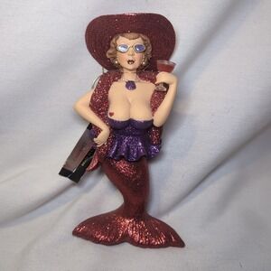 December Diamonds 2003 Cabernet Mermaid With Wine Purple Blouse Red Hat 7"